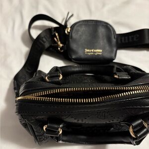 Juicy Couture Black Crossbody Bag with Gold Details